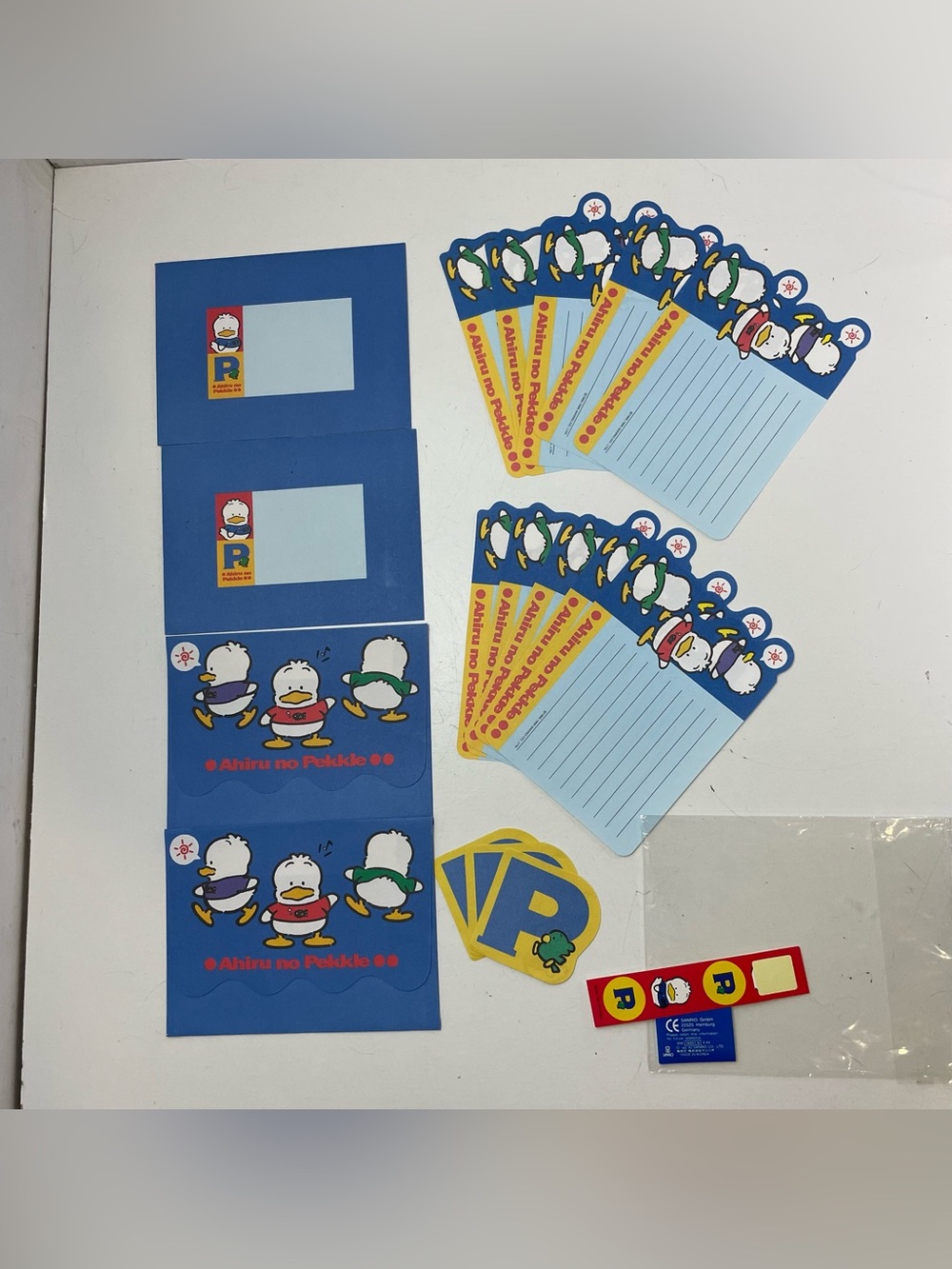 Vintage Sanrio Ahiru No Pekkle Stationery Set - 1990s Japan Rare Memo Envelope